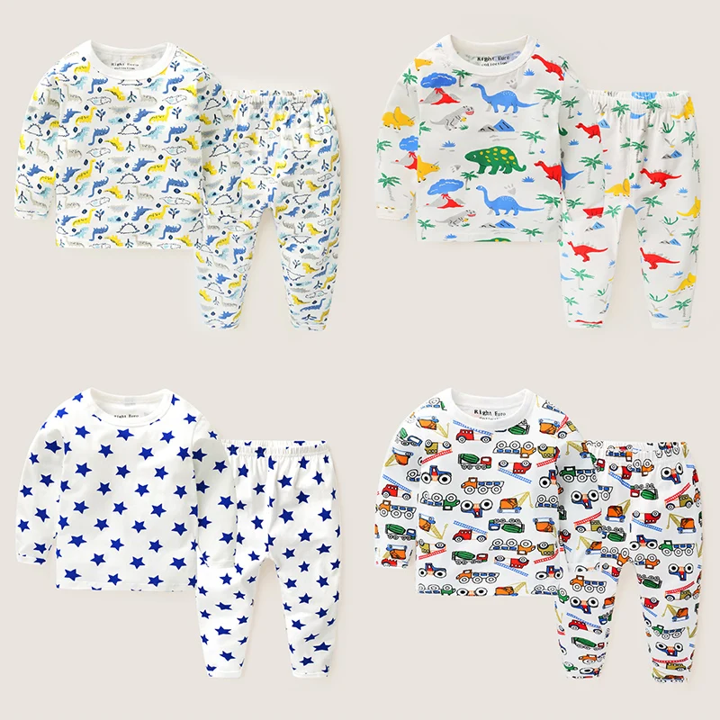 

2018 Kids Pajamas Sets Baby Girl and Boys Clothes Sweet Dreams Pijamas Baby Boys Girls Cartoon Long Sleeve T-shirt+Pants 2pcs