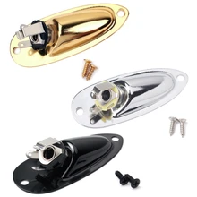 Barco entrada salida Jack Plate Socket con tornillos para guitarra Fender Strat partes 3