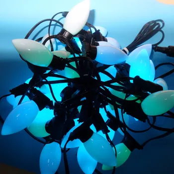 

50nodes DC12V WS2811 LED addressable rgb full color pixel light;waterproof, full color ;with smooth milky C9 cover