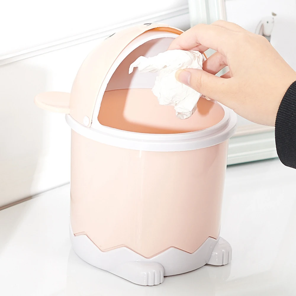 

Creative Cute Rolling Cover Type Desktops Trash Cans Garbage Bucket Mini Kitchen Living Room Waste Bins Mini Paper Basket