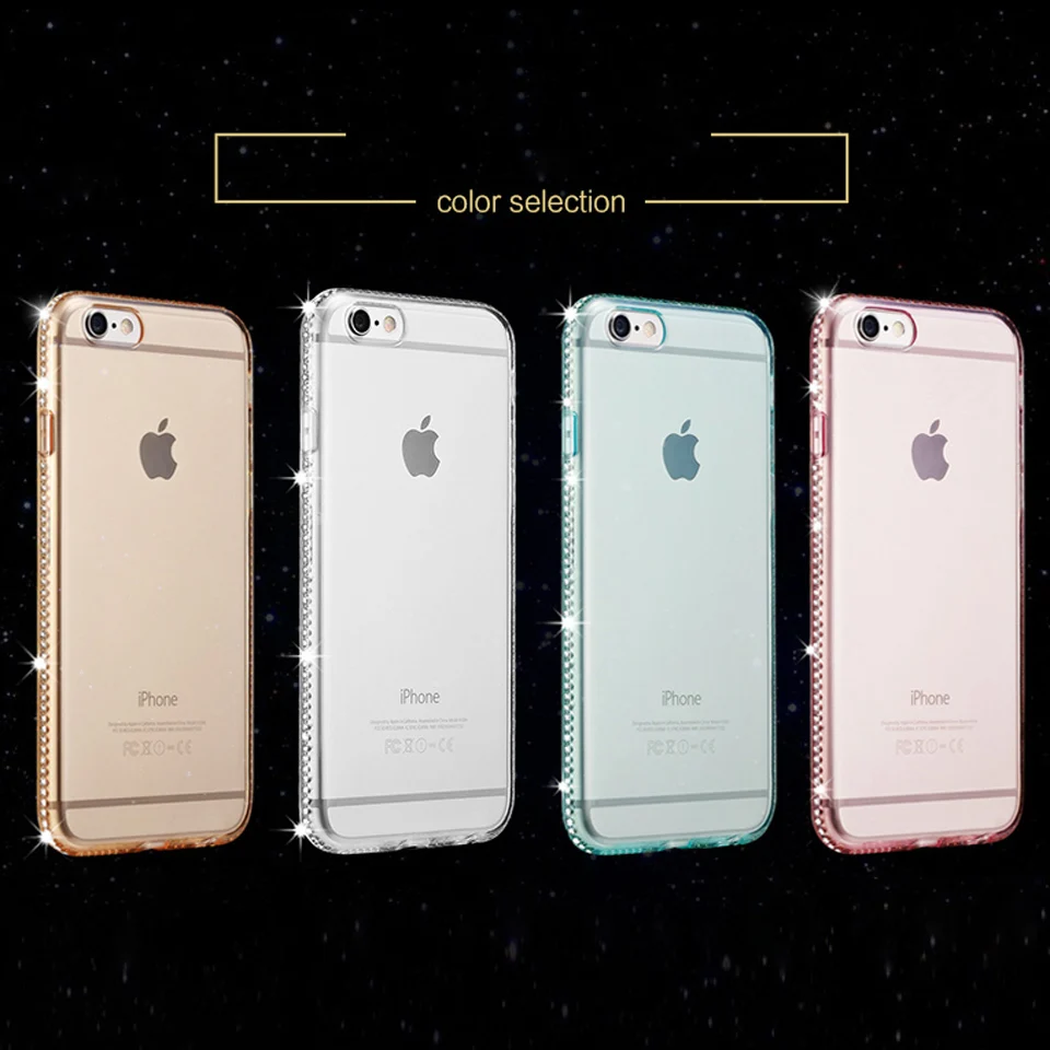 Diamond блестящий чехол на для iPhone 7 8 Plus X XS MAX XR samsung примечание 9 S9 S10 S10E S8 S7 край J4 J6 A6 A8