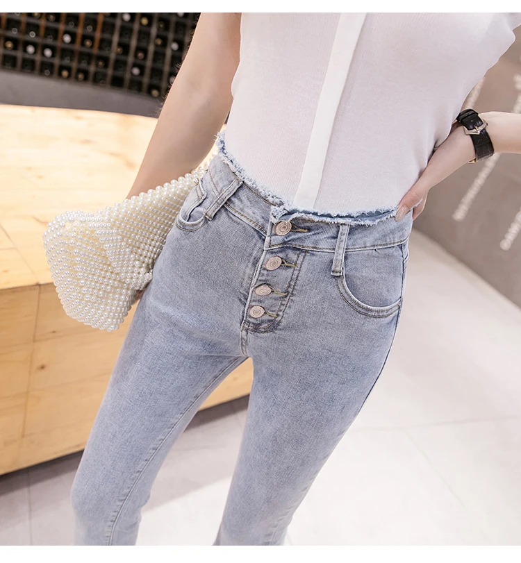 JUJULAND комплект с расклешенными шнеками Джинсы женские Джинсовая ткань брюки винтажная женская одежда осенние брюки с высокой талией джинсы-стретч 6621