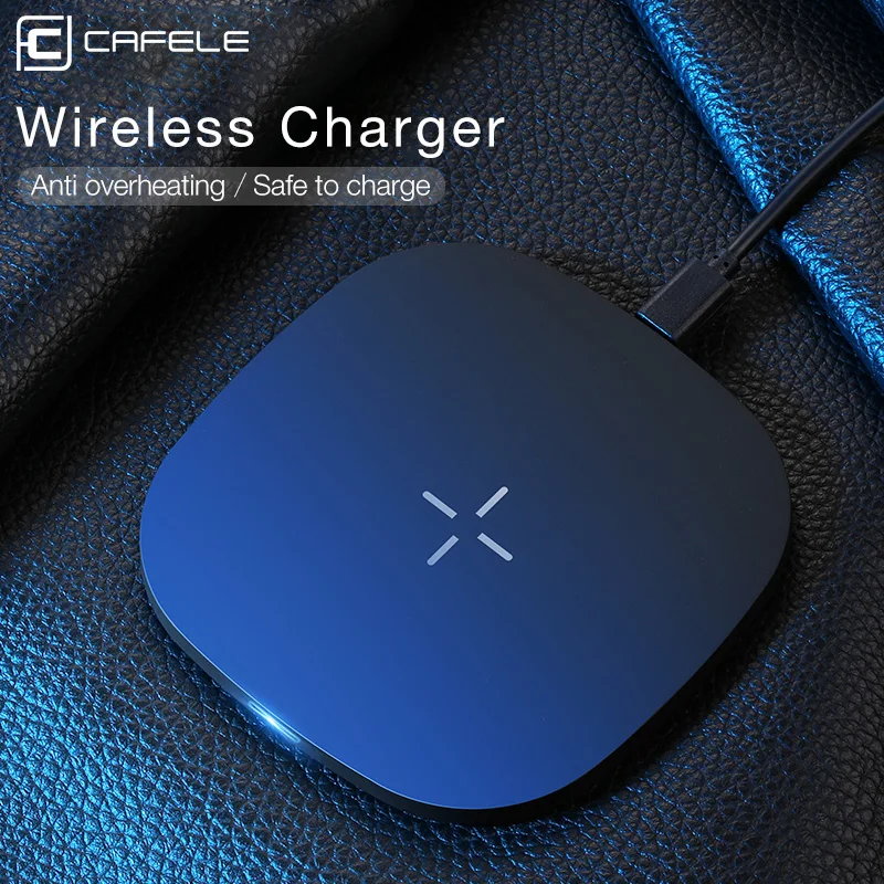 

CAFELE Universal Qi Wireless Charger for iPhone X Xr Xs Max 8 Samsung S7 S6 edge Fast Wireless Charging Charger for iPhone X 8