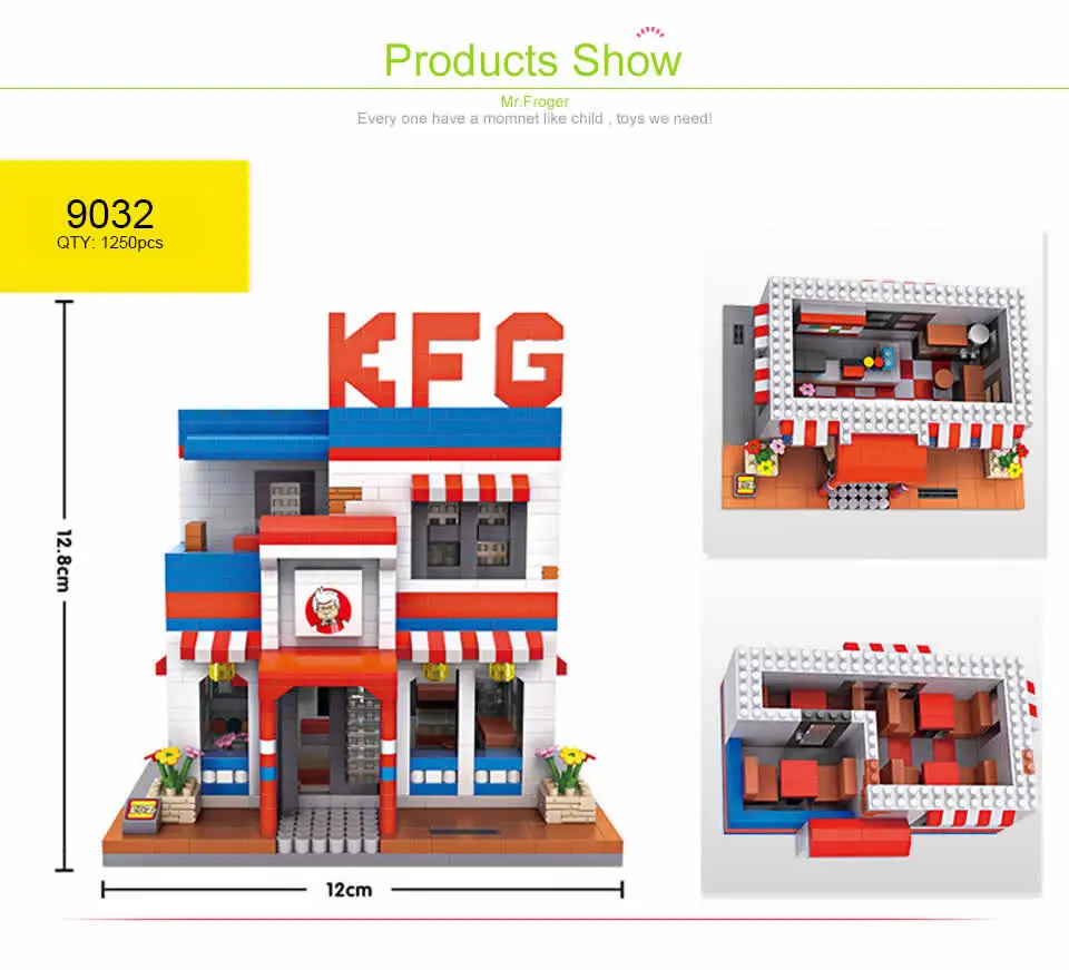 LOZ алмазные блоки Архитектура мини Street View строительные блоки кирпичи City Store магазин модель подарок для детей игрушки развивающие