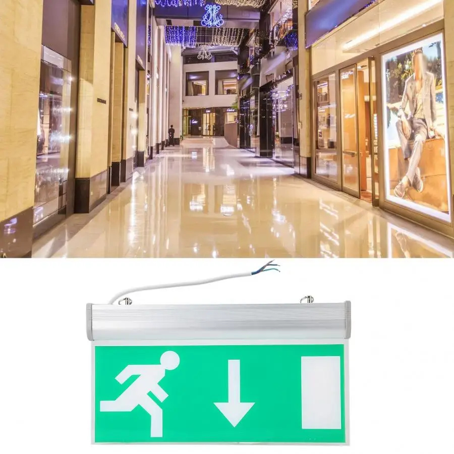 

Acrylic LED Emergency Exit Lighting Sign Safety Evacuation Indicator Light 110-220V