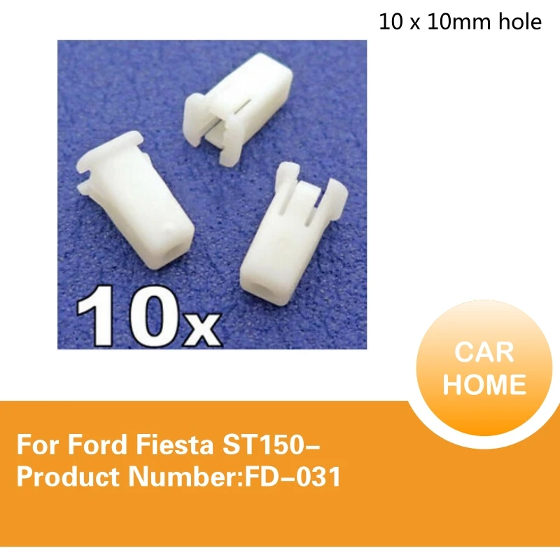 10x Plastic Front Bumper Clips for Ford Fiesta ST150 Bumper Wing Screw
