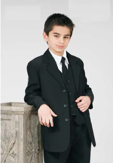 Лидер продаж,, детский смокинг на заказ, детский Свадебный костюм с закругленным воротником, наряд для мальчиков(куртка+ штаны+ галстук+ жилет), G943 - Цвет: as pictures shows