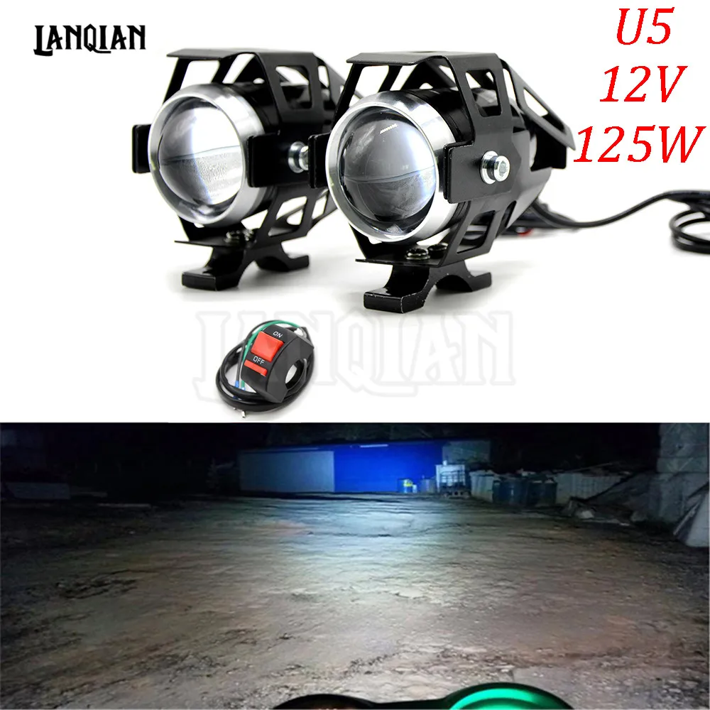 Universal 12V Motorcycle Metal LED Headlight Driving Spot Head font b Lamp b font Fog Light