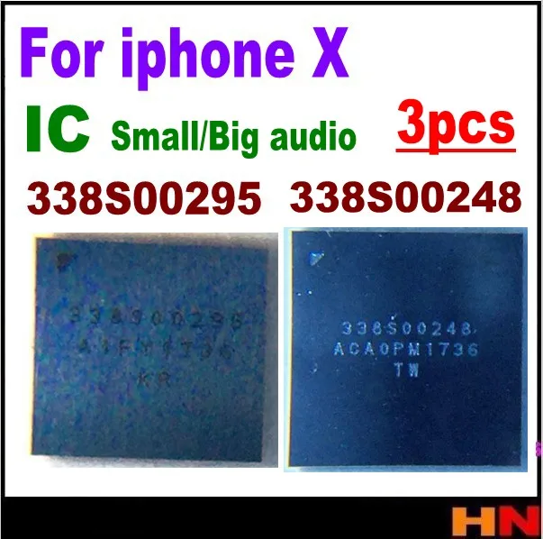 3 шт. 100% новый 338S00295 338S00248 для iphone X маленький большой аудио кодек IC Chip A1FY1736 KR ACAOPM1736 TW