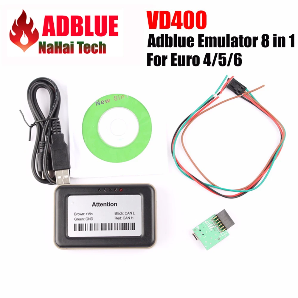 

VD400 AdBlue 8 in 1 with NOx Sensor VD 400 AdBlue Emulator 8in1 Support EURO 6 AdBlue Emulation Box Professional Diagnostic-tool