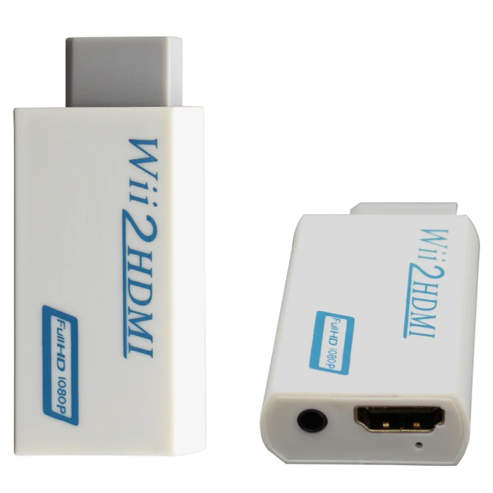 

hot sell For Wii to HDMI Wii2HDMI Adapter Converter 3.5mm Audio Video Output Full HD 1080P Output Upscaling with hdmi cable