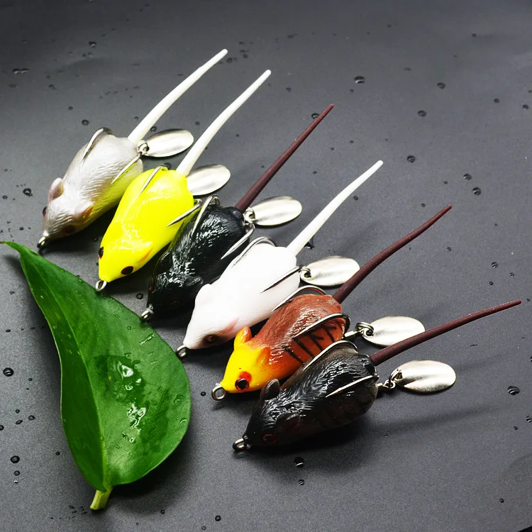 ZZ Fishing 6pcs 10g 10cm Soft Bait Rabbit Spinner Hook Beard Fishing