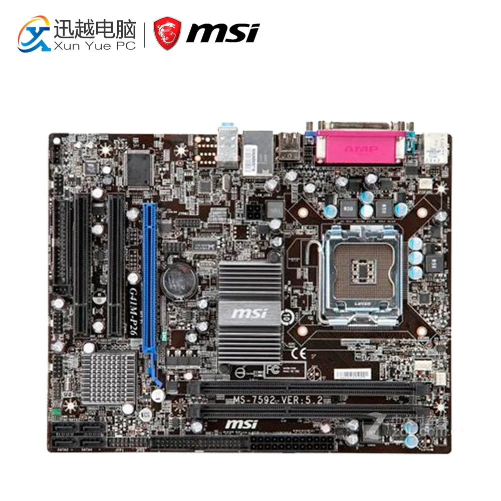 MSI G41M-P26 Desktop Motherboard G41 Socket LGA 775 DDR3 8G SATA2 USB2.0 Micro-ATX