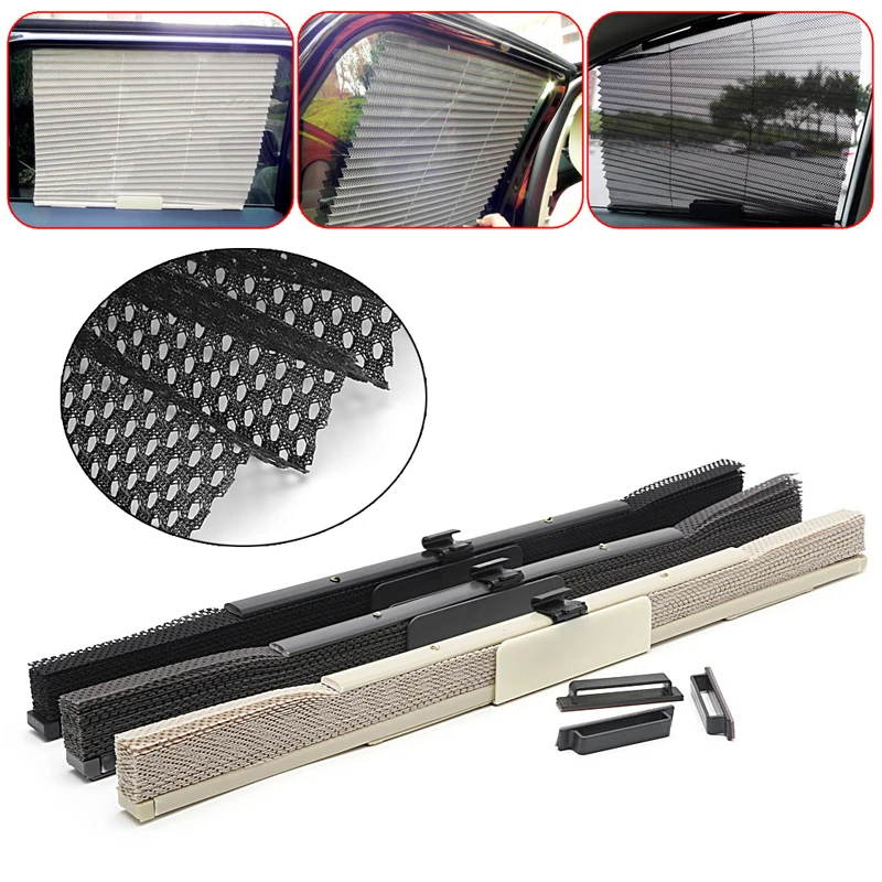 

Car Window Sunshade Curtain Mesh Visor Shield 60cm x 46cm Window Protection