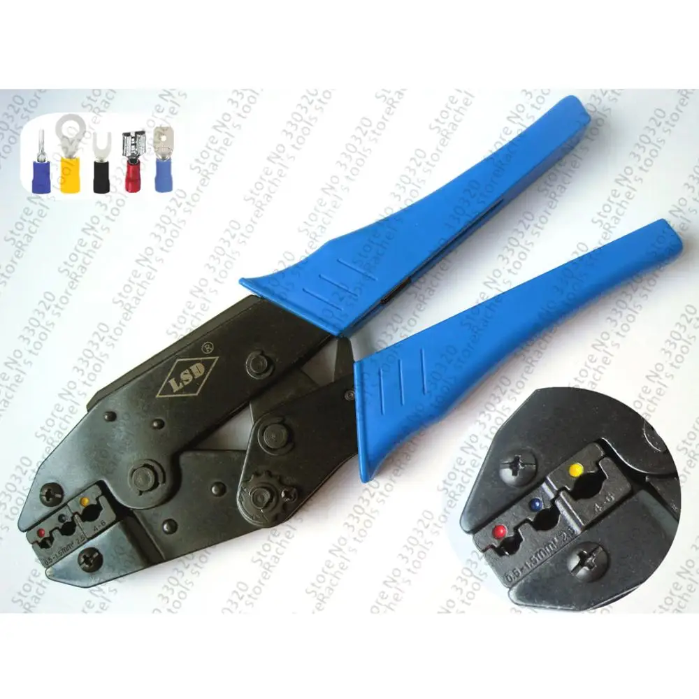 

Ratchet terminal crimping tool/plier for crimp insulated terminal and connector 0.5-6mm2 LS-30J