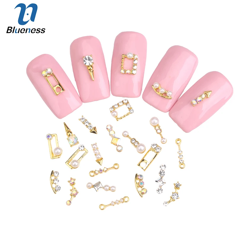 

Blueness 10PCS/lot 3D DIY Alloy Metal Rhinestones Nail Art Supplies Decoration nails Accessories top-level zircon drill