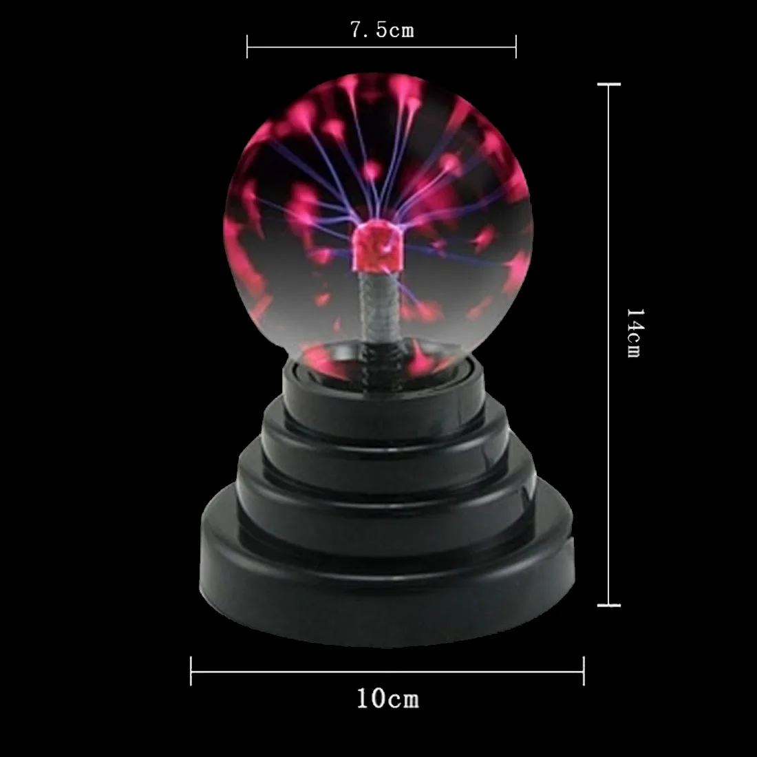 Новый USB Magic черная основа Стекло Plasma Ball Сфера молния вечерние свет лампы Палле di плазменной ООН Fulmine La PALLA