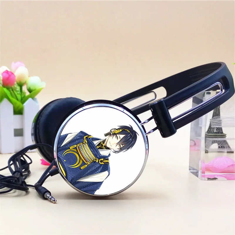 Custom Touken Ranbu Online Mikazuki Munechika Nakigitsune Anime Headphone Adjustable Headphones Gaming Headset Stereo Headphones