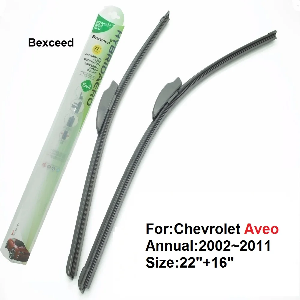 

For Chevrolet Aveo 22"+16" High Quality Bexceed of Car Windshield Flat Rubber Wiper Blade 2002~2011
