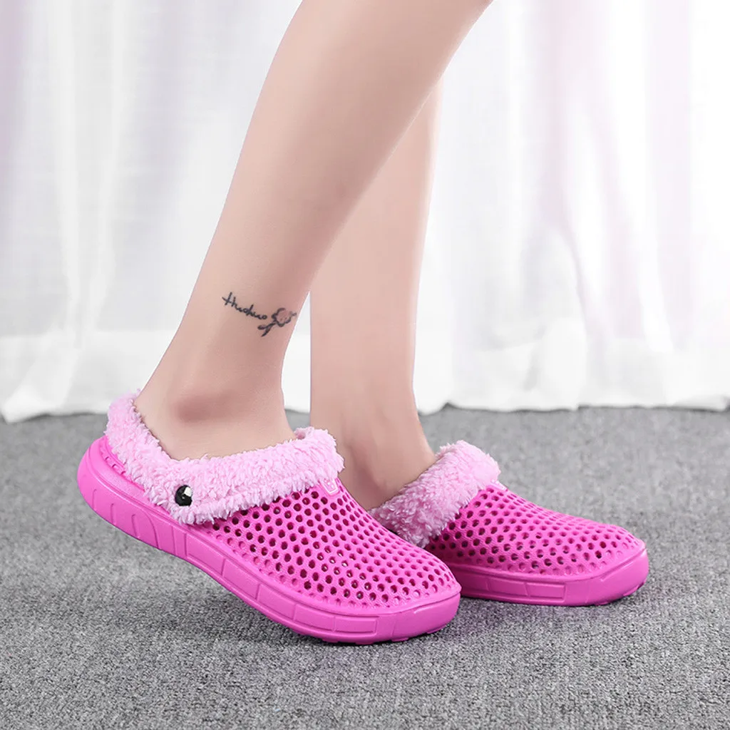 

MUQGEW Summer Slippers Women Sandals Perfect Couple Women Winter Home Slippers Keep Warm Non-slip Indoors Bedroom Floor Shoes