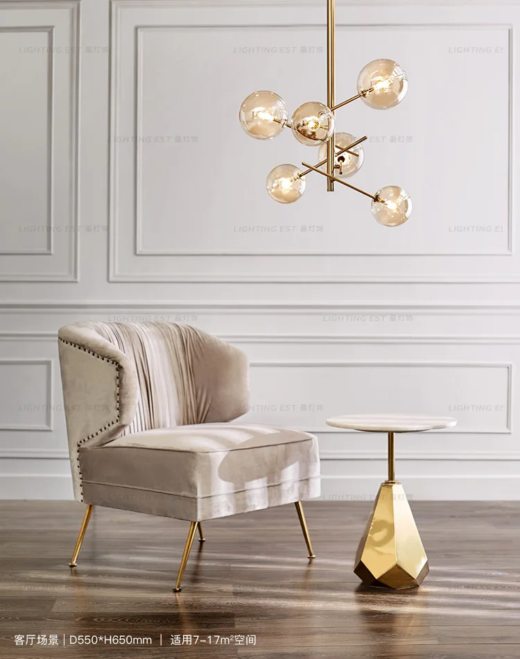 Постмодерн, модная стеклянная декоративная лампа для столовой, лампа для спальни, художественная индивидуальная Скандинавская Подвесная лампа, светодиодный волшебный светильник в форме бобов