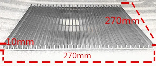 1 шт. тонкий большой теплоотвод/270*10-270 мм/светодиодный радиатор/теплоотвод шасси/алюминиевый цвет