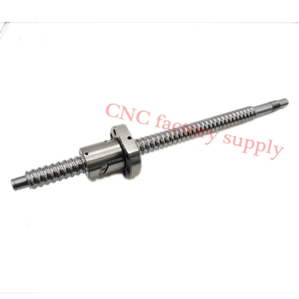 

Free shipping SFU1605 L500mm rolled ball screw C7 with 1605 flange single ball nut for BK/BF12 end machined CNC parts
