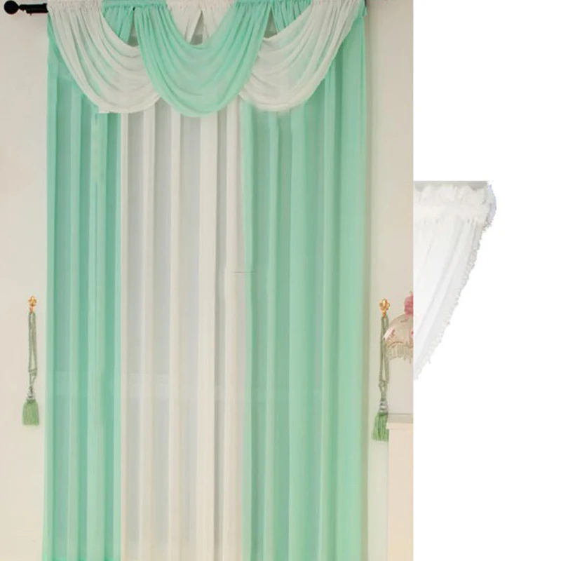 Cortinas para sala de estar moderna pura cocina Cortinas de lujo tul cortina Panel y Cascada Valance ventana tratamiento Cortinas para sala de estar moderna pura cocina Cortinas de lujo tul cortina Panel y Cascada Valance ventana tratamiento