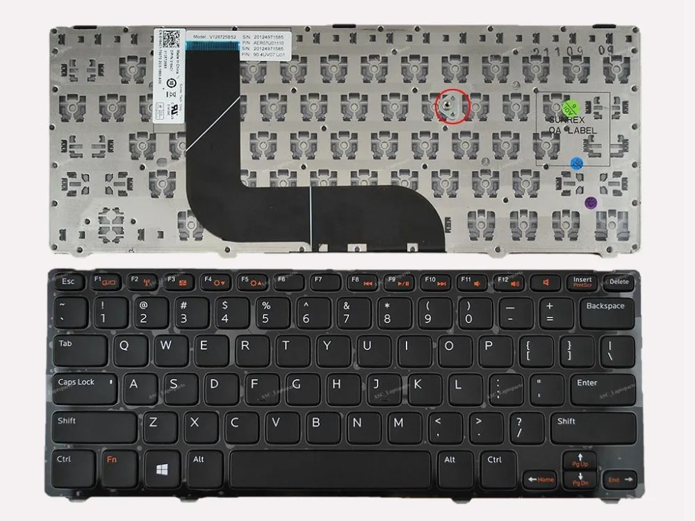 Новая английская Клавиатура США для DELL INSPIRON 14Z 5423 3360 13Z 5323 клавиатура глянцевая