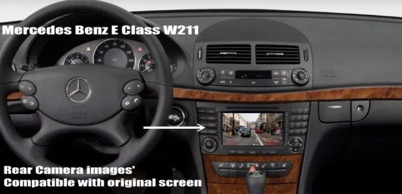 For Mercedes Benz E W211 E280 E300 E320 E55 E63  Car Rear View Back Up Reverse Camera Sets  RCA & Original Screen Compatible (3)