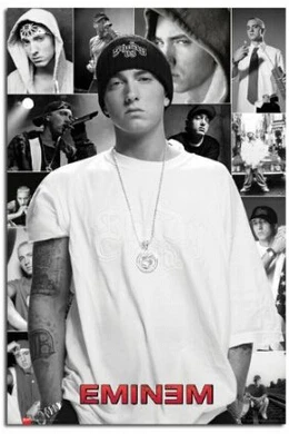 Оригинальный коллаж Eminem классическое оформление спальни домашний декор