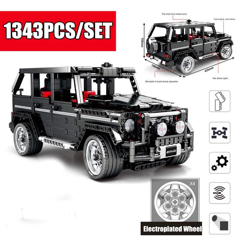 New G-Class Series Technic SUV G500 Off road AWD Vehicles car fit legoing technic car model building blocks toy kid's gift brick