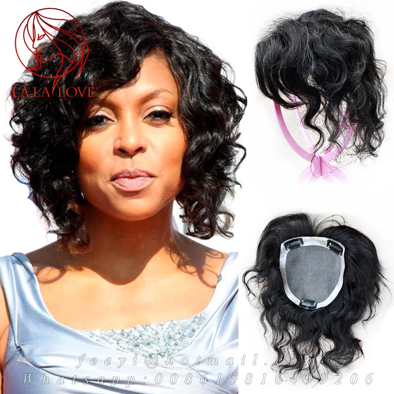 1213cm hand woven toupee for woman human curlyl hair