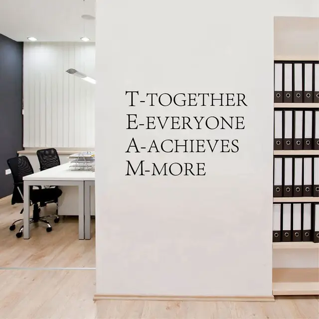 Team Together Everyone Achieves More Motivational Quote Office Team Together Everyone Achieves More Motivational Quote Office Wall Sticker Quotes Vinyl Decals