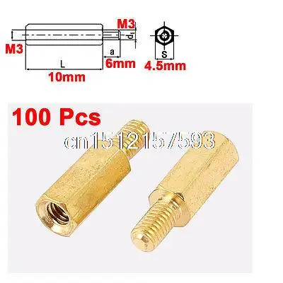 6mm Male to Female Hex Brass Spacer Standoff Screw Nut 24set Details about   M3 x 10mm 