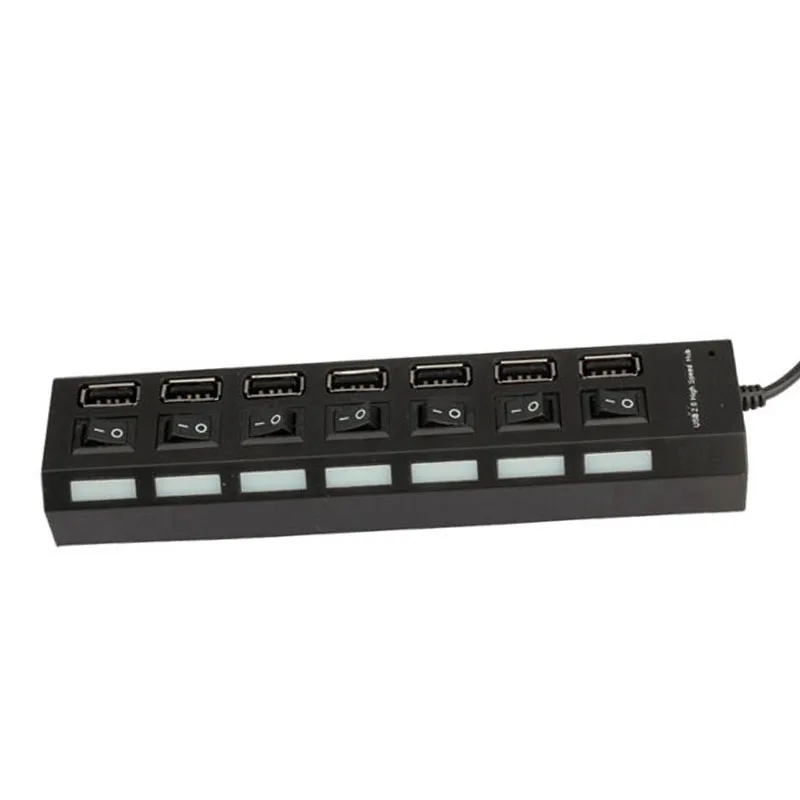 7 портов USB кабель 2 0 концентратор ВКЛ ВЫКЛ переключатель обмена для ноутбука Macbook