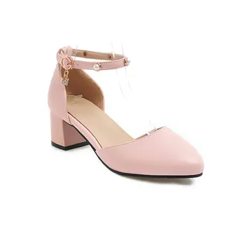 

Spring and summer women's shoes 2019 new products with thick with 40-43 buckle with hollow sandals tide