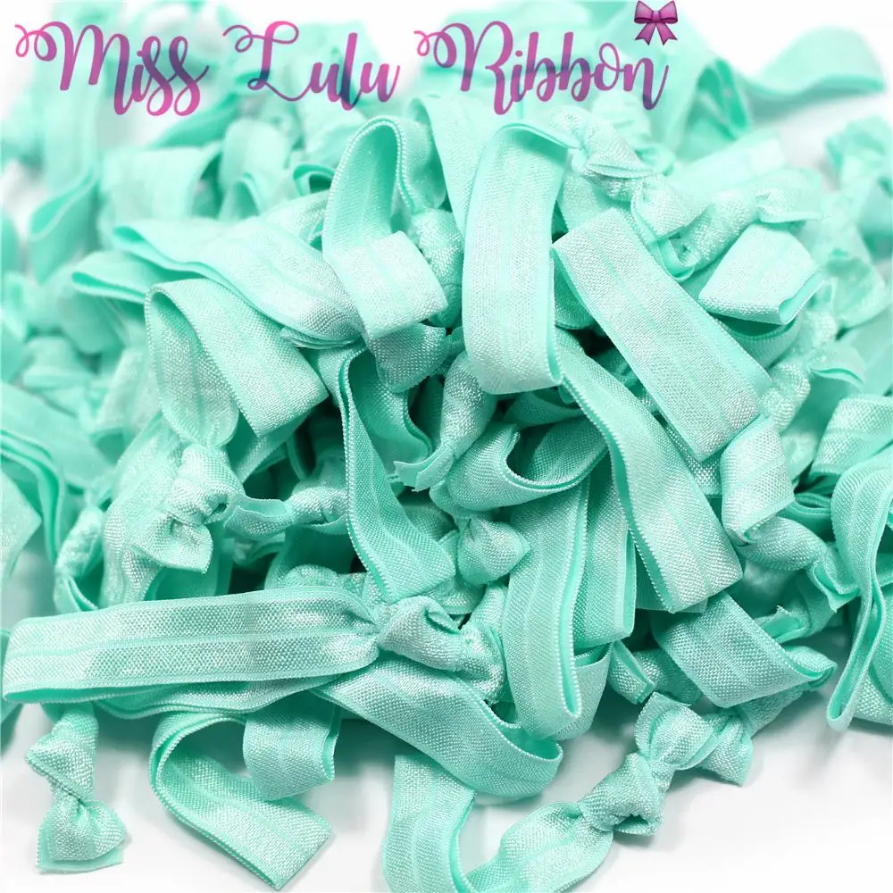 5/8 &quot16 мм 100 шт/упак. #314 Aqua одноцветные складные эластичные ленты узел | Ленты -32782620219