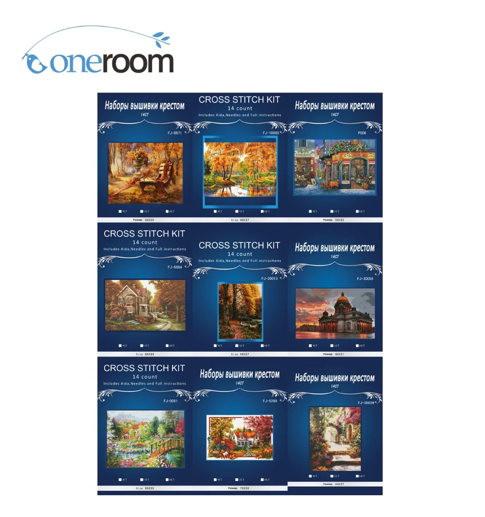 

Spring park Counted Cross Stitch 14CT Cross Stitch Sets landscape Cross Stitch Kits for Embroidery Home Decor Needlework