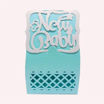 

Free shipping NEW BABY laser paper baby shower sweet box , 200pcs/lot , LV6-2