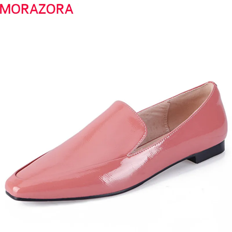 

MORAZORA 2019 top quality newest Oxford shoes solid colors spring summer flat shoes slip on single shoes woman office shoes
