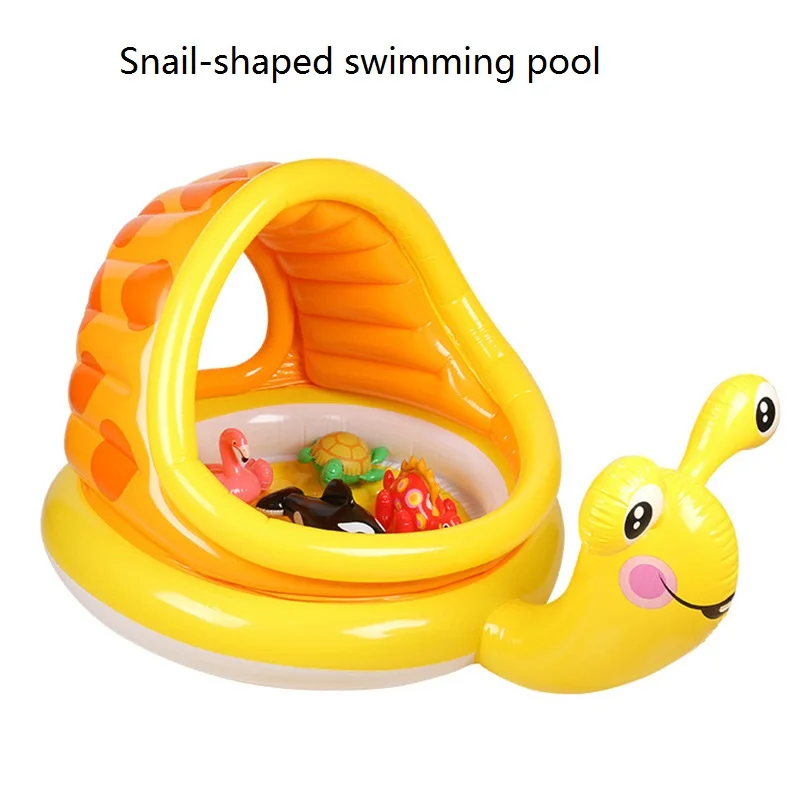 Торговля мультяшной милой улитки надувной плавательный бассейн надувной солнцезащитный козырек игральная Ванна - Цвет: Белый