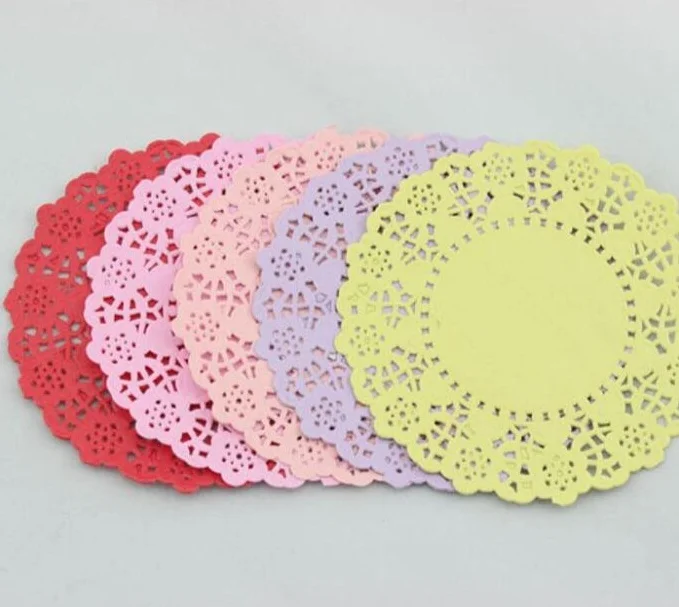 

4.5" Mixed Colors Lace Paper Doilies/Placemats for Wedding Party Decoration Supplies Scrapbooking Stamp Paper Crafts