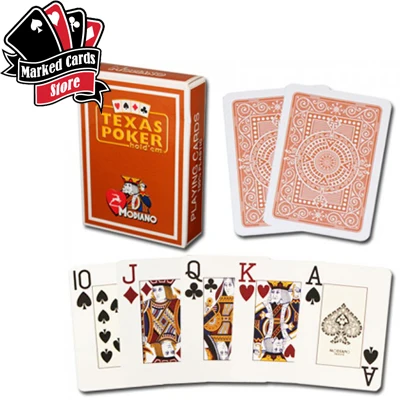 Модиано Texas Hold'em пластических отмечены карты для инфракрасного контактные линзы и солнцезащитные очки с невидимыми чернилами комплект - Цвет: color 8 brown