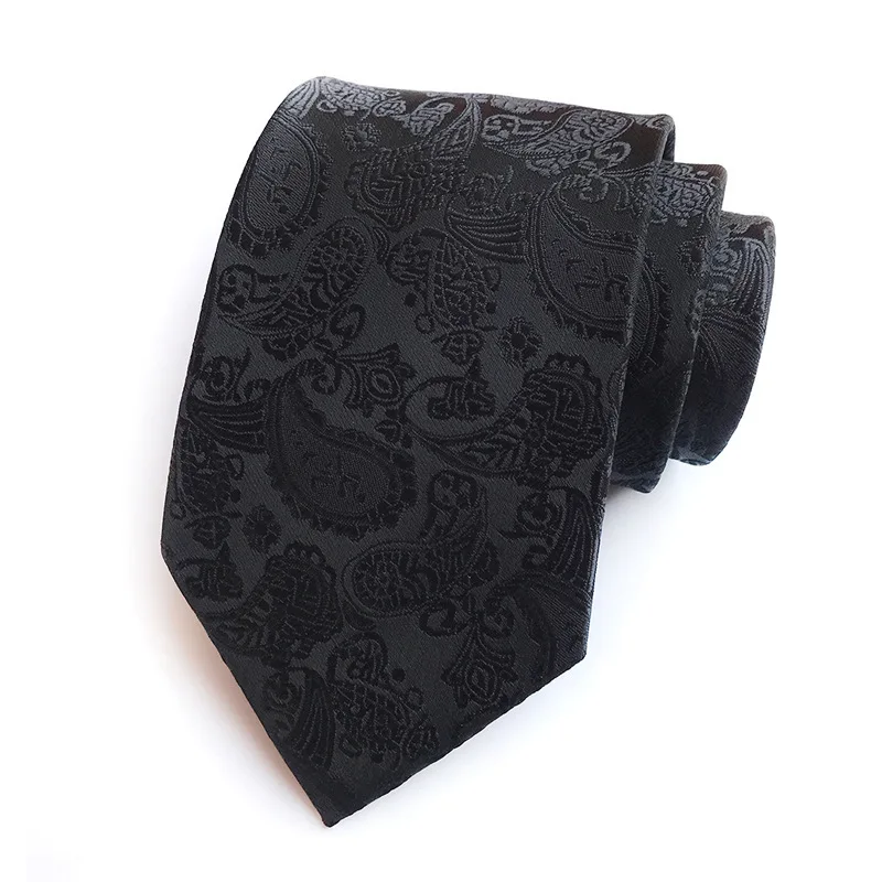 

2018 New Upscale Mens Ties Fashion Print Tie 8cm Gravatas 100% Silk Ties for Men Suits Accessorie