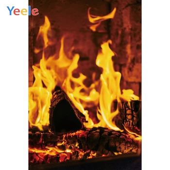 

Yeele Fireplace Livingroom Decoration Wood Draw HePhotography Backdrops Personalized Photographic Backgrounds For Photo Studio
