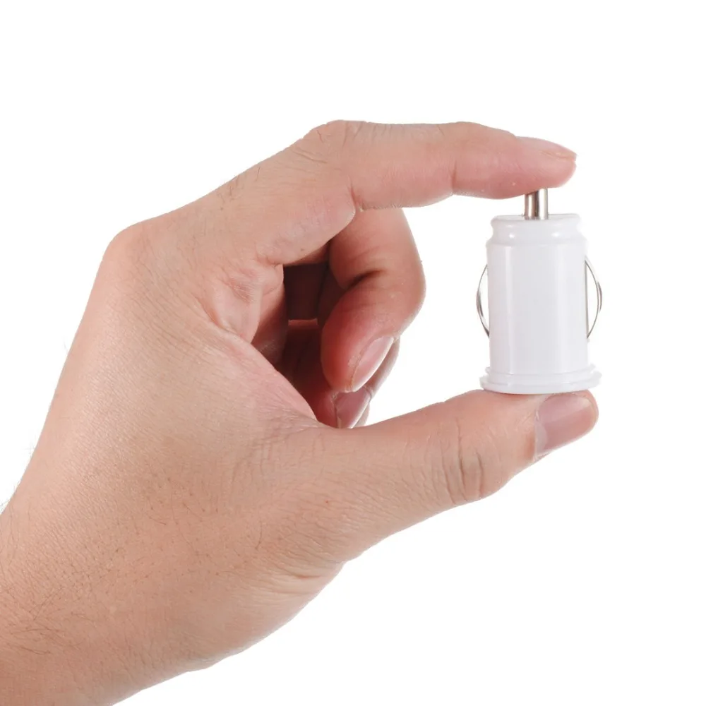12 V 2.1A العالمي الأبيض المزدوج 2 أجهزة USB سيارة شاحن محول الطاقة الهاتف المحمول شاحن سيارة ميني مهايئ شاحن عالية الجودة
