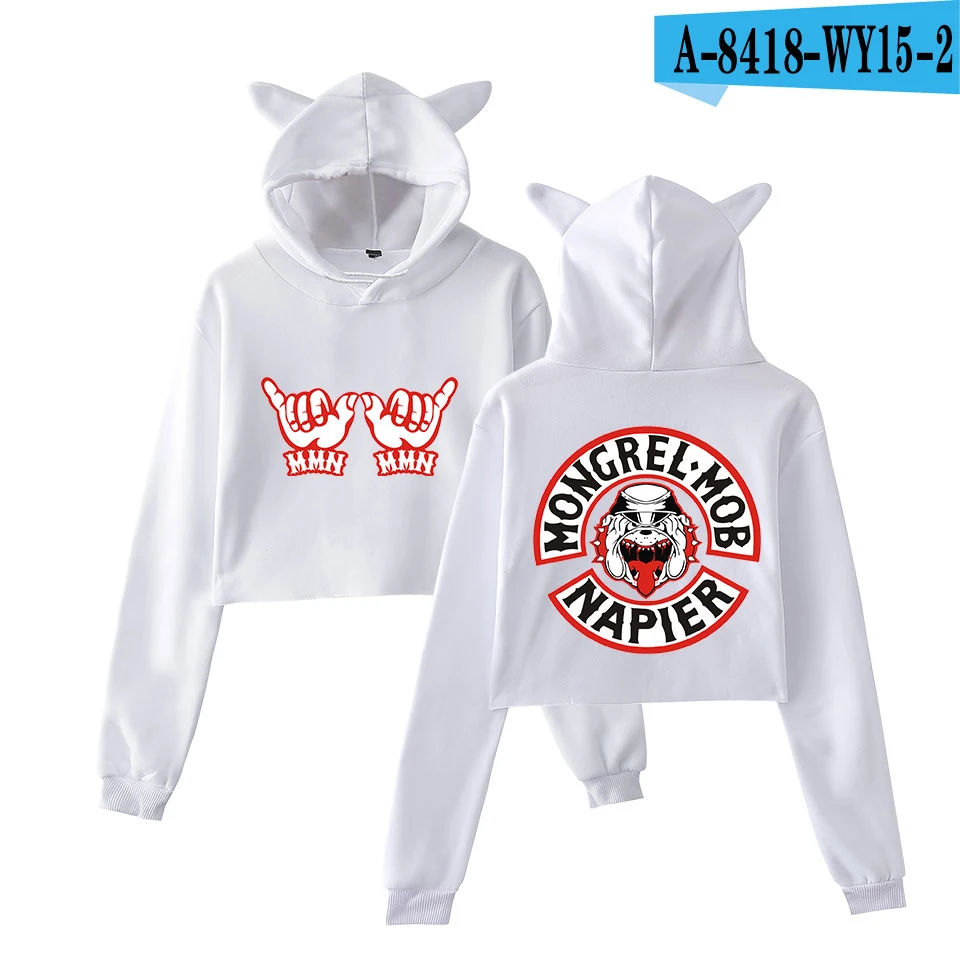 Mongrel Mob Cat Ear Hoodie Sweatshirt Sexy Girl Fashion Popular New European Style Harajuku 2018 NEW Sweatshirt oversized hoodie Hoodies & Sweatshirts