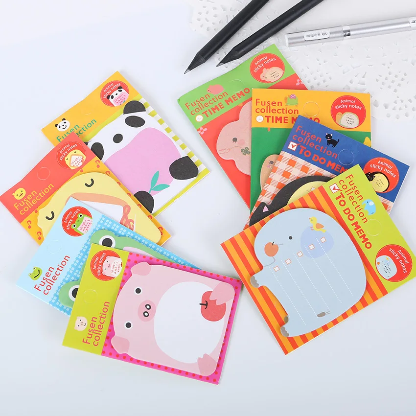 

Office Stationery Sticky Notes Korea Cute Kawaii Forest Animal Sticker Bookmark Marker Memo Sticker Pape
