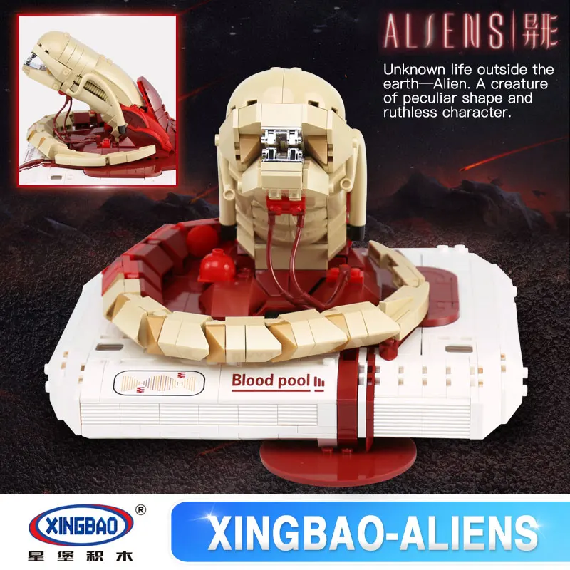 

Xingbao 04002 830Pcs Genuine Creative Movie MOC Series The New Alien Set Children legoinglys Building Blocks Bricks Toys Model